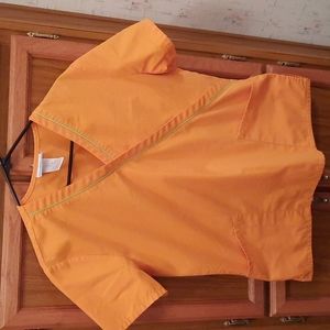 2-Pocket Orange Scrub Top